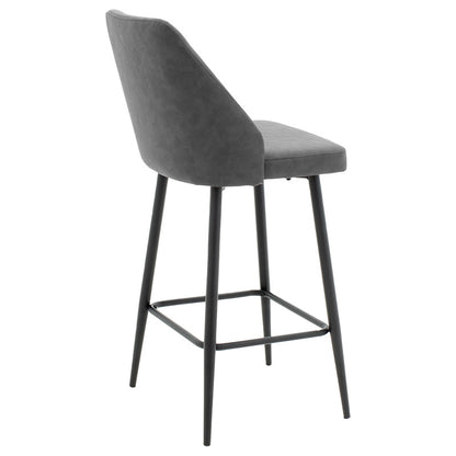 Bar stool Inflame height PU anthracite - metal black