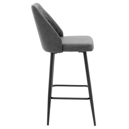 Bar stool Inflame height PU anthracite - metal black