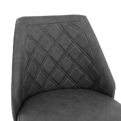 Bar stool Inflame height PU anthracite - metal black