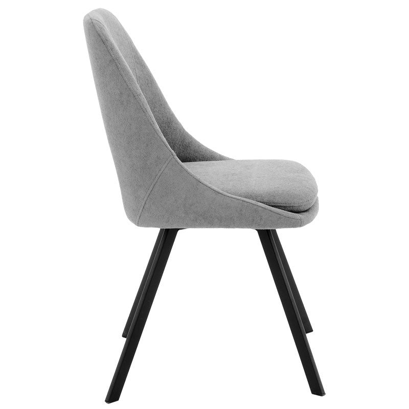 Chair Initiate fabric grey-black metal leg 48x57x85cm