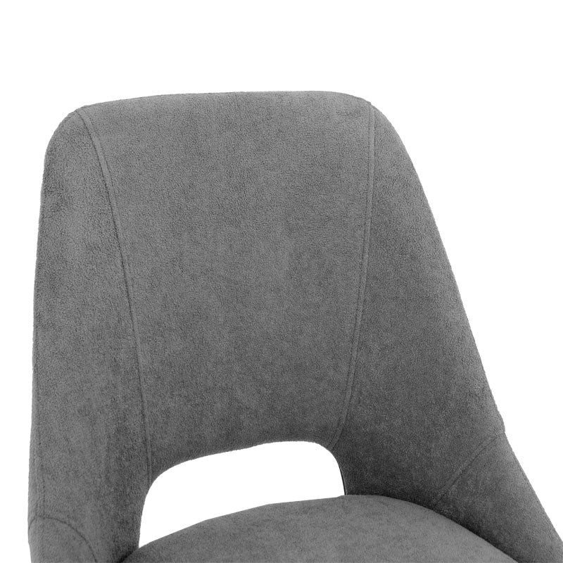 Chair Initiate fabric grey-black metal leg 48x57x85cm