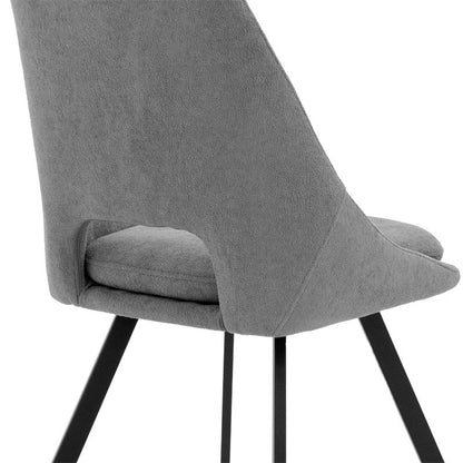 Chair Initiate fabric grey-black metal leg 48x57x85cm