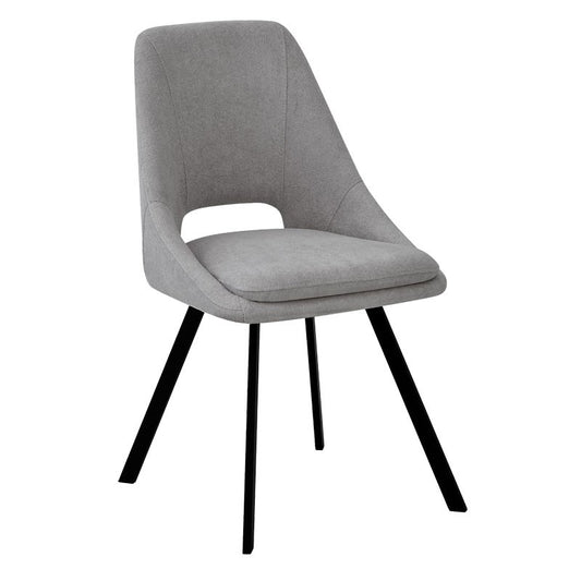 Chair Initiate fabric grey-black metal leg 48x57x85cm