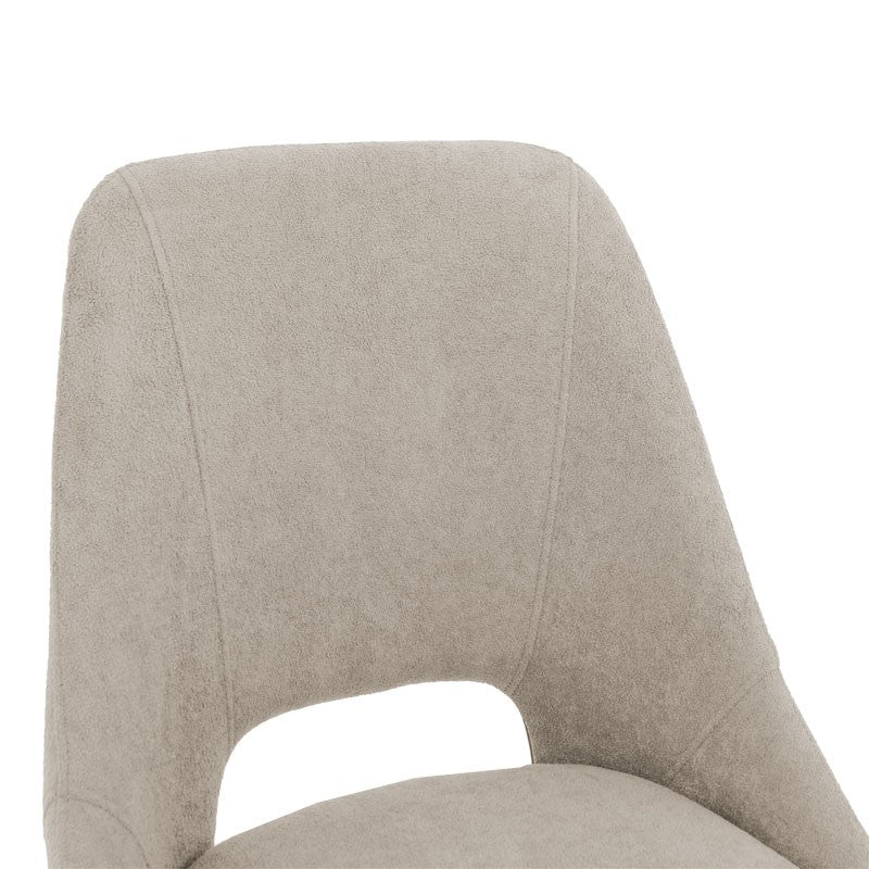 Bar stool Initiate cream fabric-leg black metal 48x56x98cm