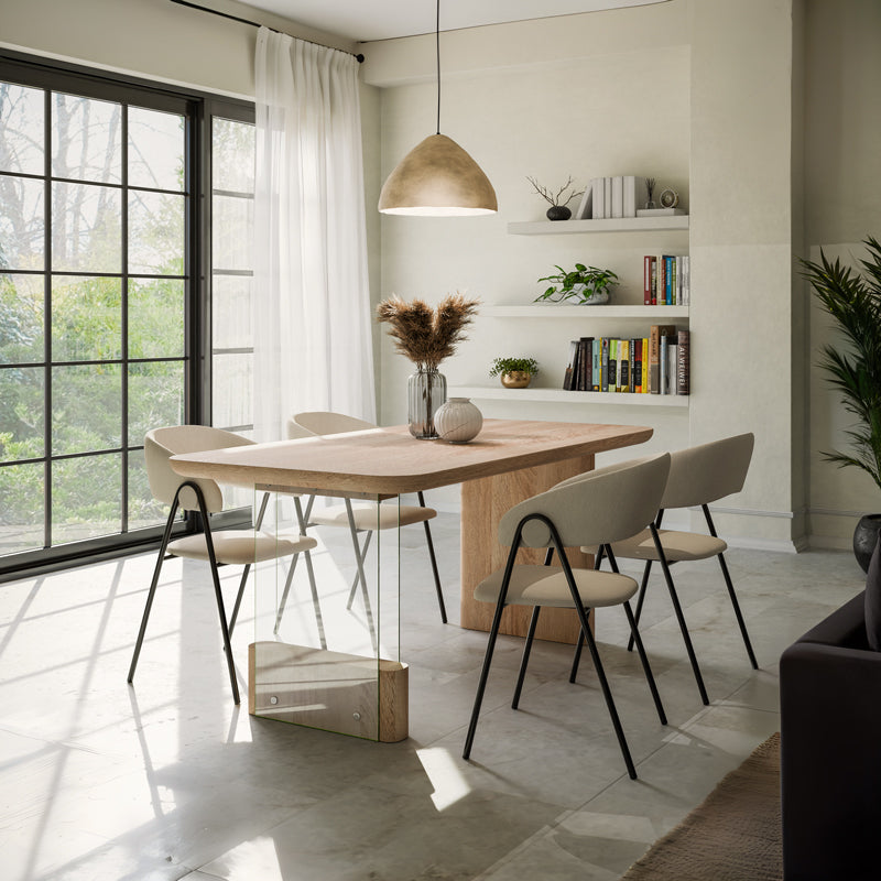 Dining table Faghan brown mdf 180x90x76cm