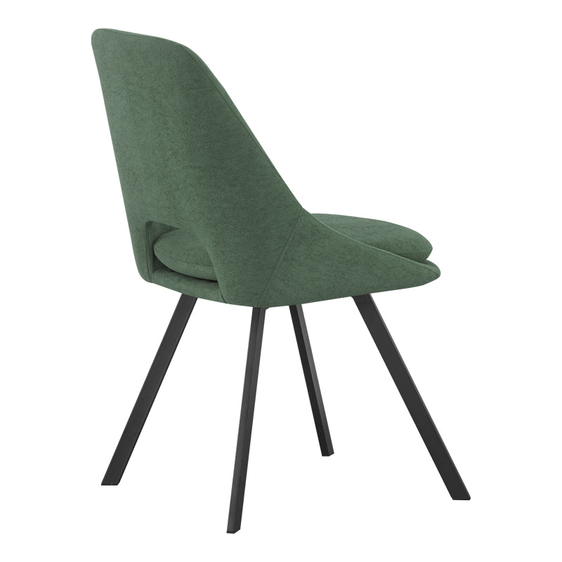 Chair Initiate fabric green-black metal leg 48x57x85cm