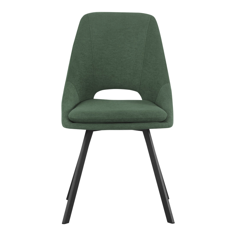 Chair Initiate fabric green-black metal leg 48x57x85cm