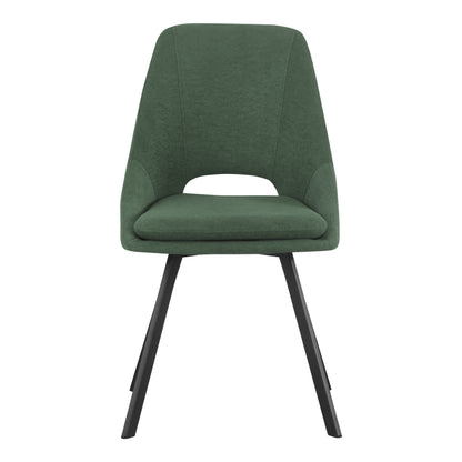 Chair Initiate fabric green-black metal leg 48x57x85cm