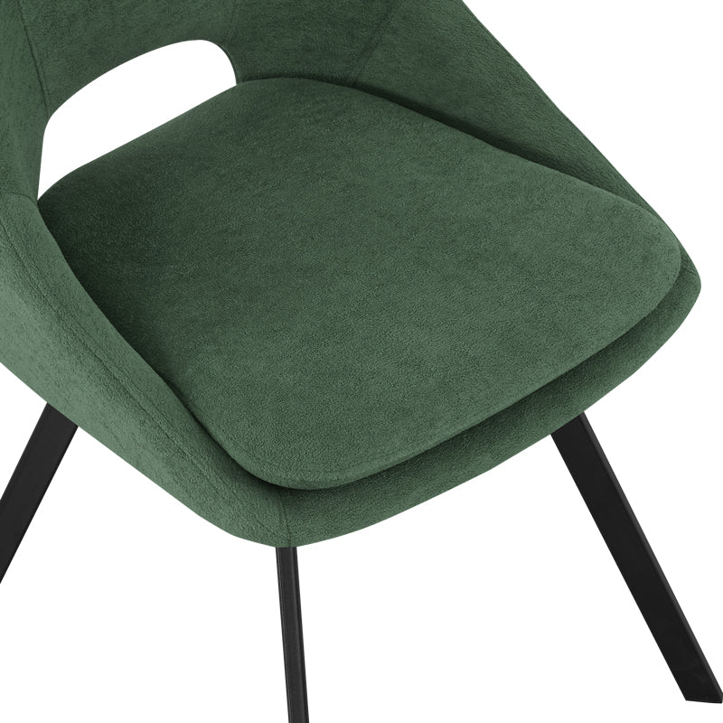 Chair Initiate fabric green-black metal leg 48x57x85cm