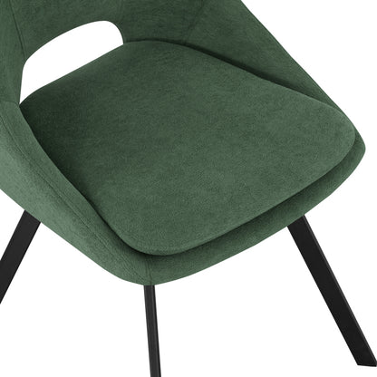Chair Initiate fabric green-black metal leg 48x57x85cm