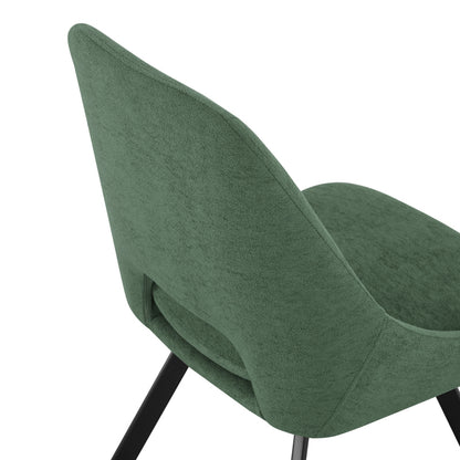 Chair Initiate fabric green-black metal leg 48x57x85cm