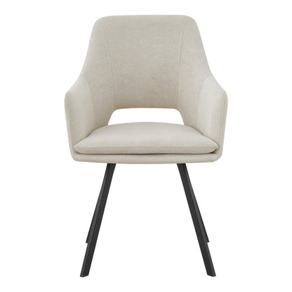 Initiate armchair cream fabric-black metal leg 56x58x85cm