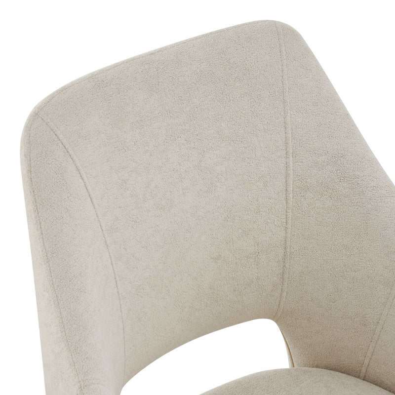 Initiate armchair cream fabric-black metal leg 56x58x85cm