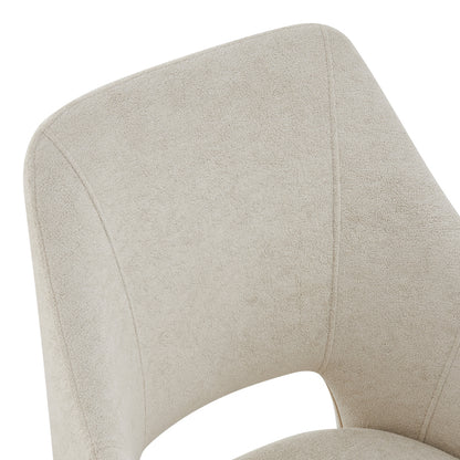 Initiate armchair cream fabric-black metal leg 56x58x85cm