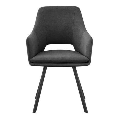 Initiate armchair anthracite fabric-black metal leg 56x58x85cm