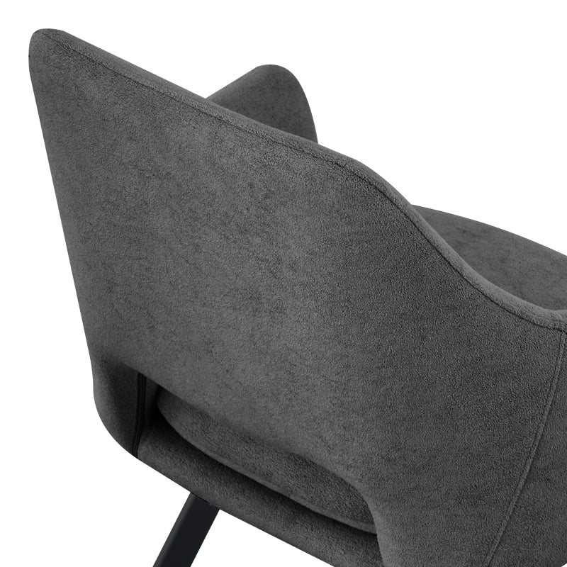 Initiate armchair anthracite fabric-black metal leg 56x58x85cm