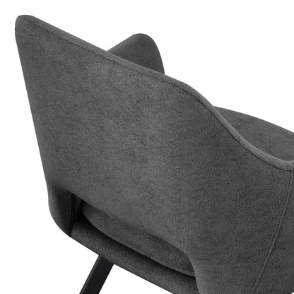 Initiate armchair anthracite fabric-black metal leg 56x58x85cm