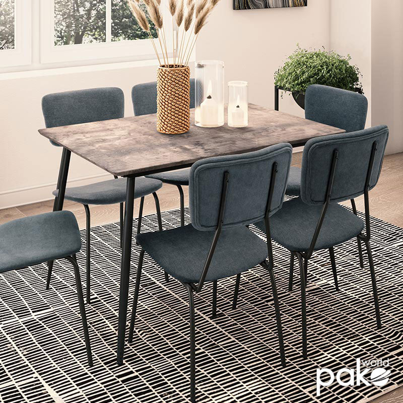 Dining table Shazam pakoworld polymorphic-extendable MDF color grey cement 120-160x80x76cm