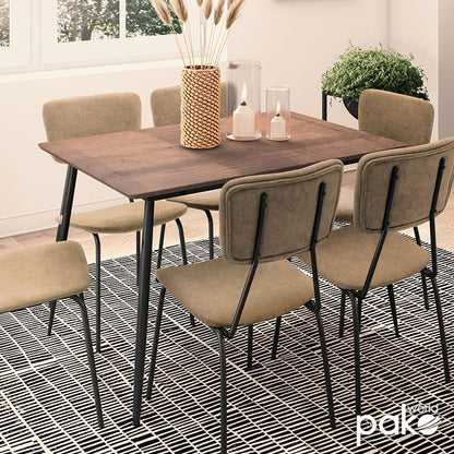 Dining table Shazam pakoworld polymorphic-extendable MDF color walnut 120-160x80x76cm