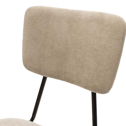 Chair Tania pakoworld beige antique fabric-black leg