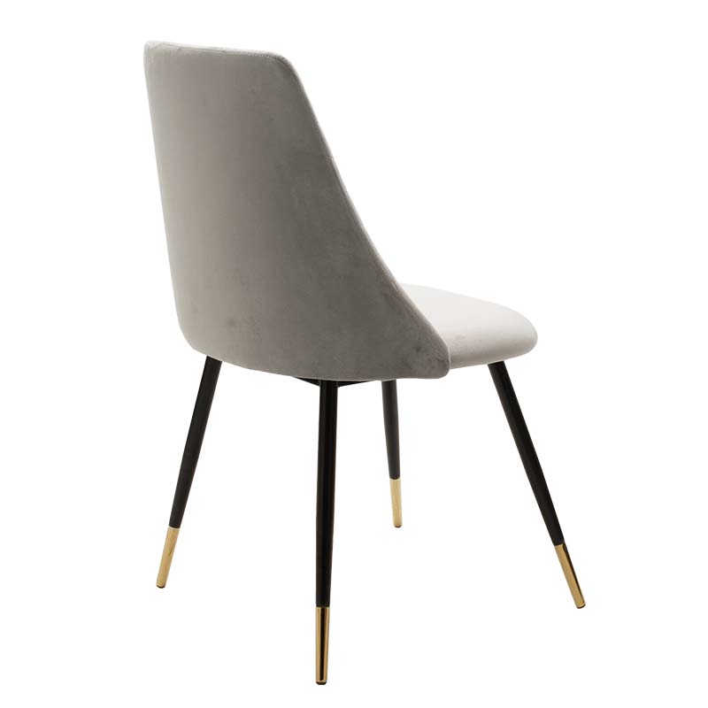 Chair Giselle pakoworld velvet grey leg black-golden