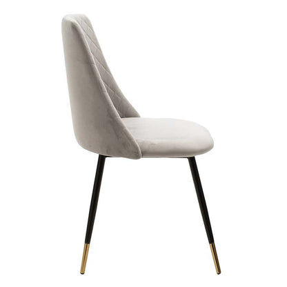 Chair Giselle pakoworld velvet grey leg black-golden