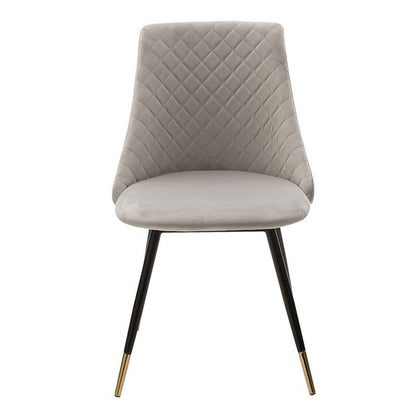 Chair Giselle pakoworld velvet grey leg black-golden