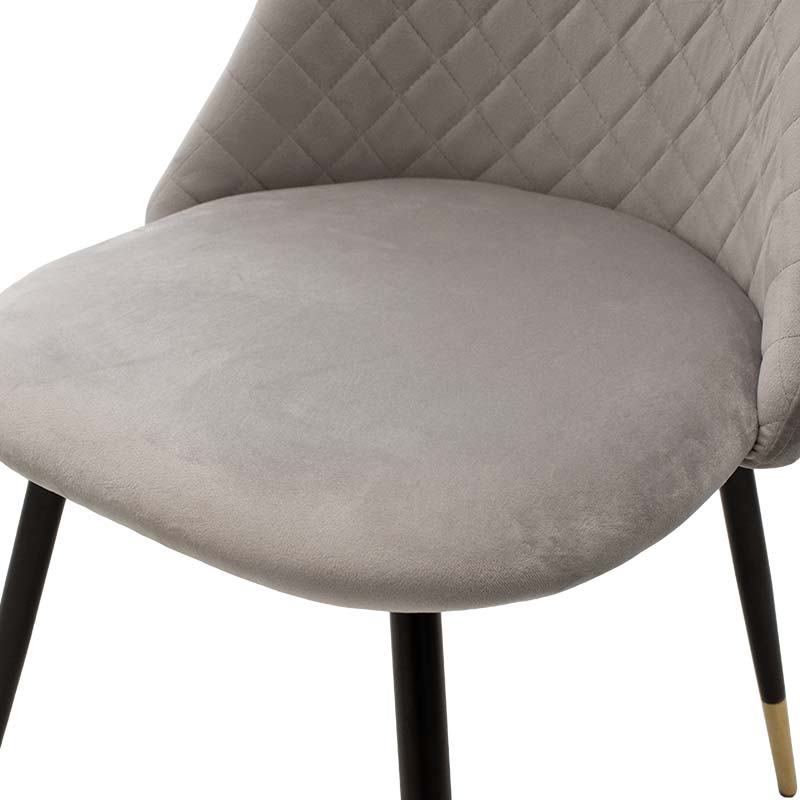 Chair Giselle pakoworld velvet grey leg black-golden