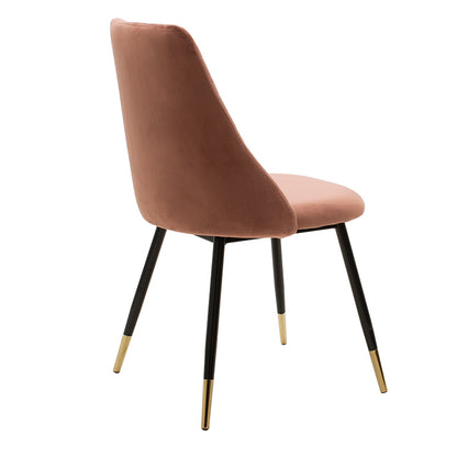 Chair Giselle pakoworld velvet rotten apple leg black-golden