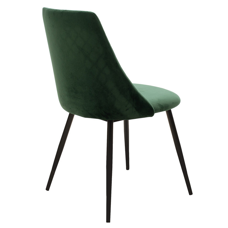 Chair Giselle pakoworld velvet green-leg black