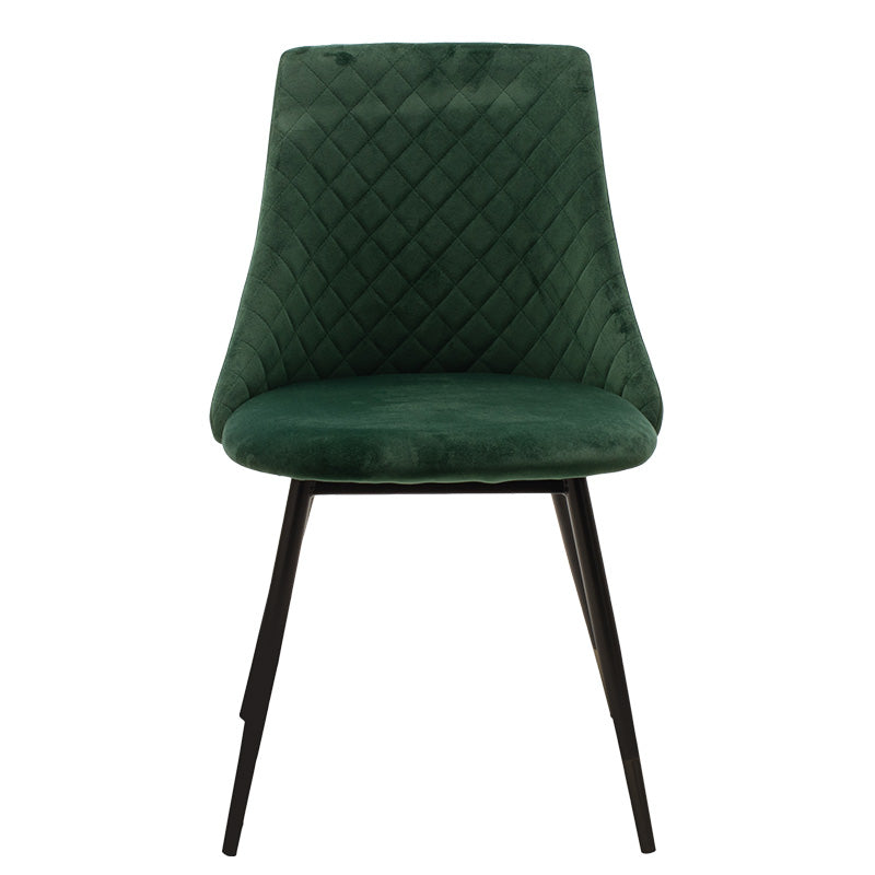 Chair Giselle pakoworld velvet green-leg black