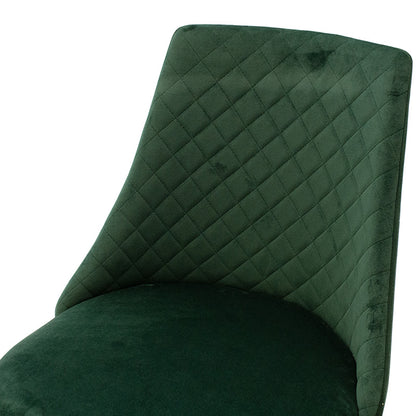 Chair Giselle velvet green-leg black
