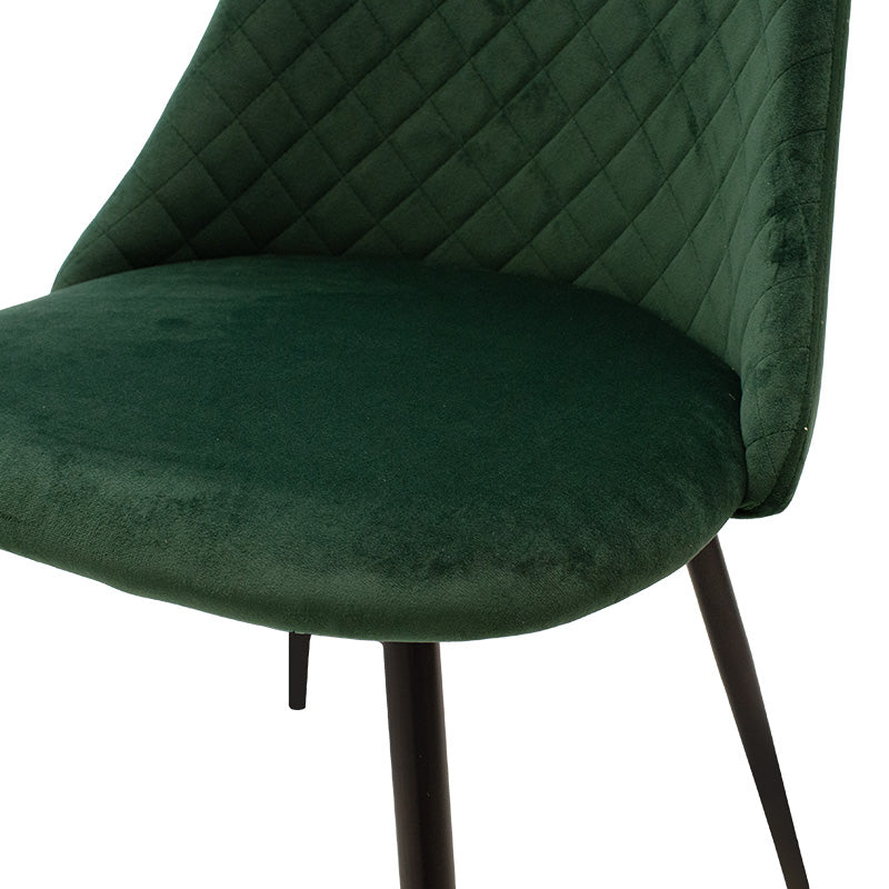 Chair Giselle pakoworld velvet green-leg black