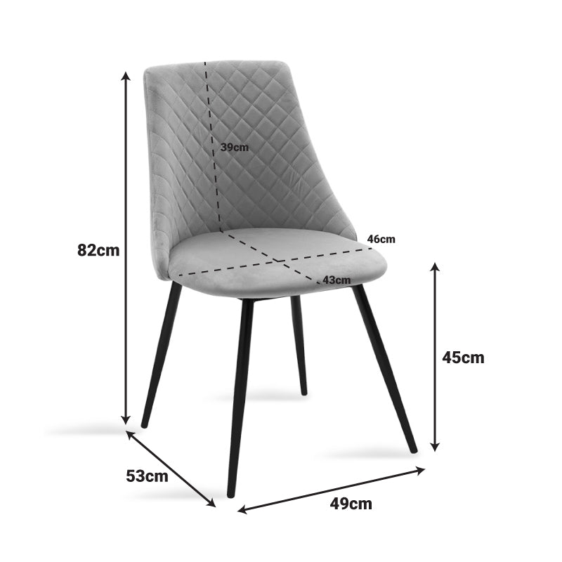 Chair Giselle velvet green-leg black