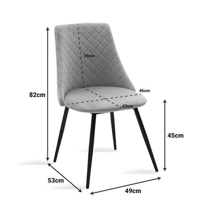 Chair Giselle velvet green-leg black