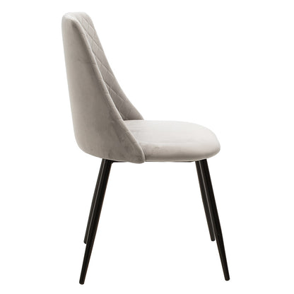 Chair Giselle pakoworld velvet grey-leg black