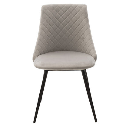 Chair Giselle pakoworld velvet grey-leg black