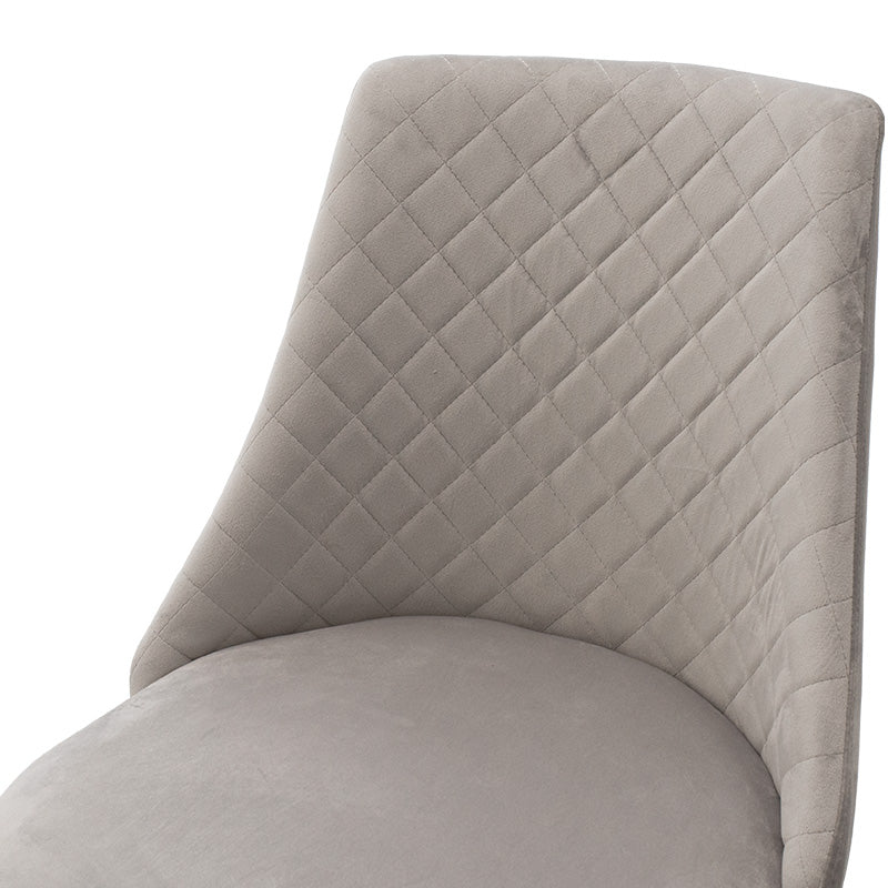 Chair Giselle pakoworld velvet grey-leg black