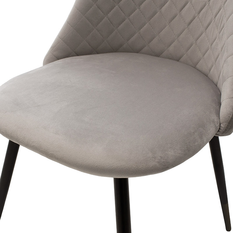 Chair Giselle pakoworld velvet grey-leg black