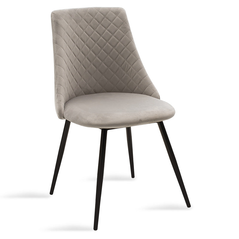 Chair Giselle pakoworld velvet grey-leg black