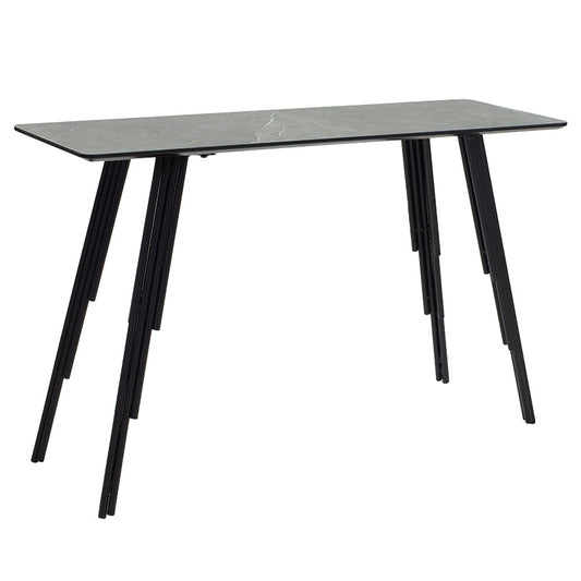 Console Lifo pakoworld MDF dark grey cement-black 120x40x75εκ