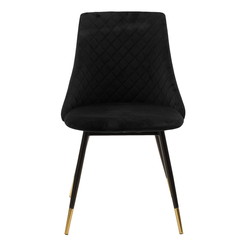 Chair Giselle pakoworld black velvet leg black-golden