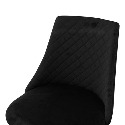 Chair Giselle pakoworld black velvet leg black-golden