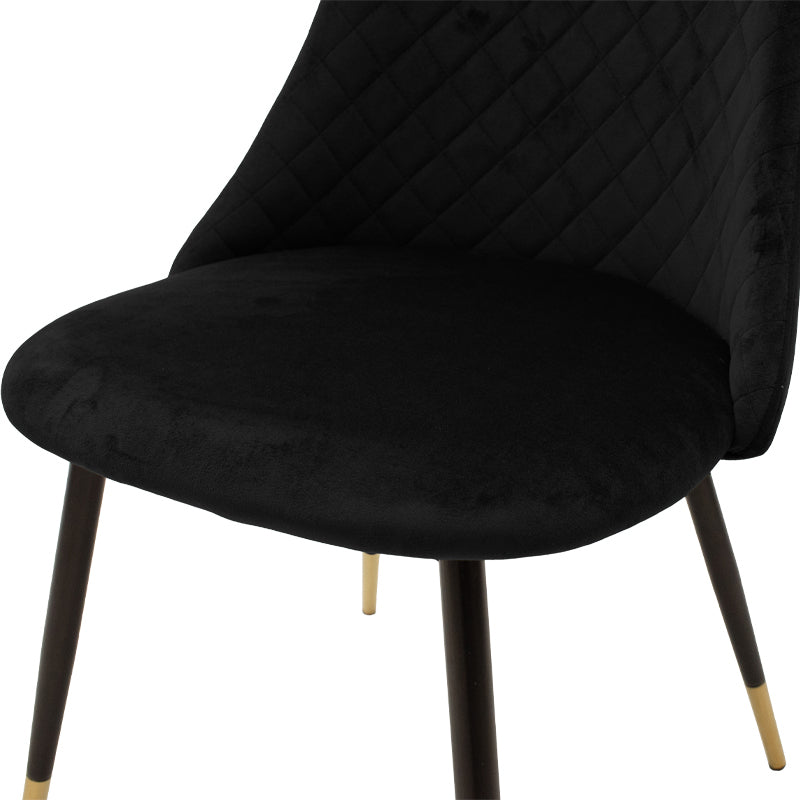 Chair Giselle pakoworld black velvet leg black-golden