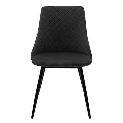 Chair Giselle pakoworld black velvet-black leg