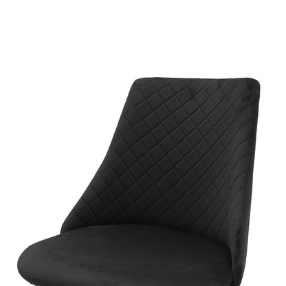 Chair Giselle pakoworld black velvet-black leg