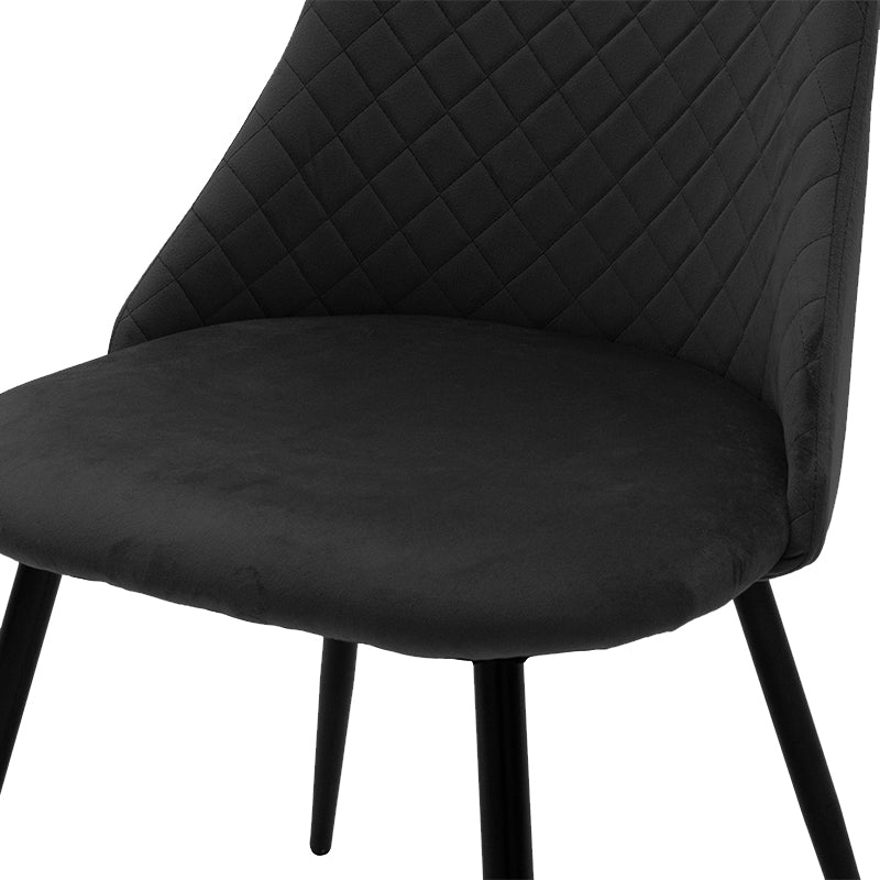 Chair Giselle pakoworld black velvet-black leg