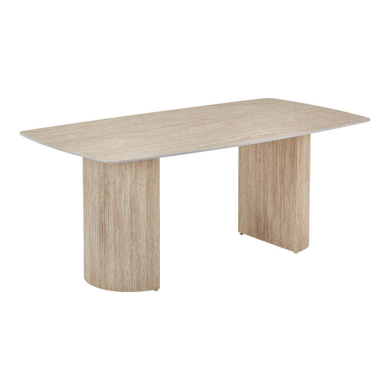 Loosir table mdf-sandstone in travertine look 180x90x74cm