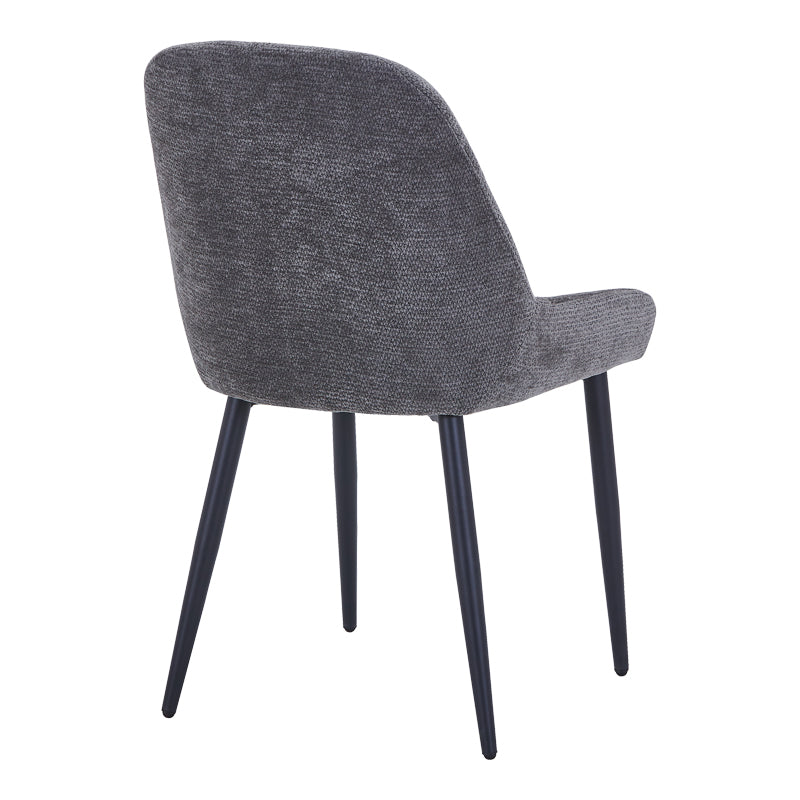 Larissia chair anthracite fabric-black metal leg 53x59x89cm