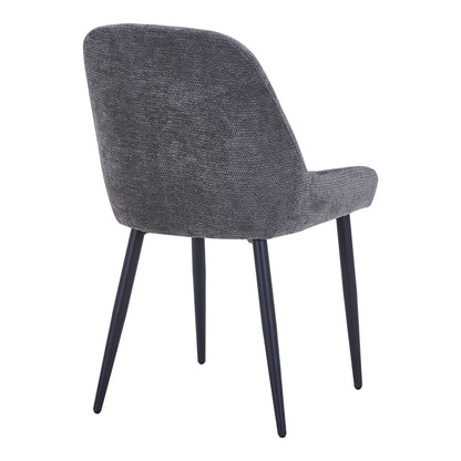Larissia chair anthracite fabric-black metal leg 53x59x89cm